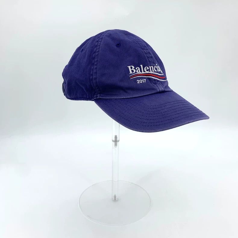 Balenciaga Balenciaga Blue Logo Embroidered Baseball Cap Size ONE SIZE - 2 Thumbnail