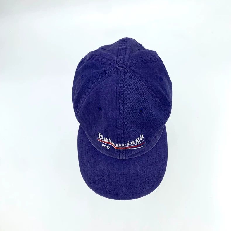 Balenciaga Balenciaga Blue Logo Embroidered Baseball Cap Size ONE SIZE - 5 Thumbnail