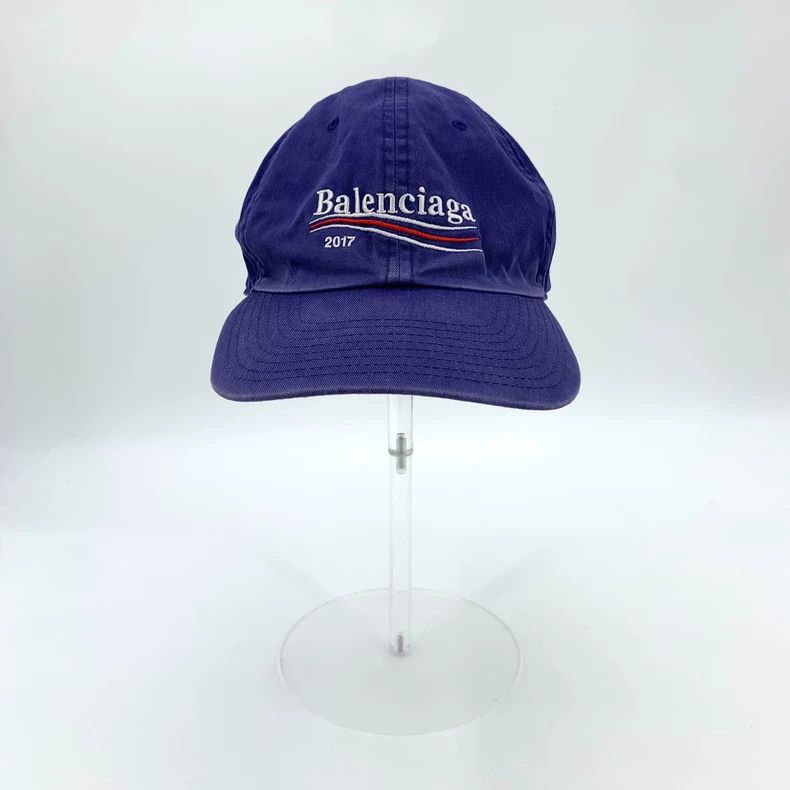 Balenciaga Balenciaga Blue Logo Embroidered Baseball Cap Size ONE SIZE - 3 Thumbnail