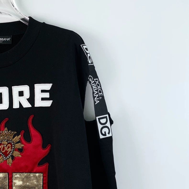 Dolce & Gabbana Dolce&Gabbana Long Sleeve Black Sweatshirt Size US XXL / EU 58 / 5 - 3 Thumbnail