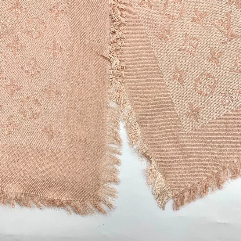 Louis Vuitton Louis Vuitton Pink Logo Silk Scarf Size ONE SIZE - 6 Thumbnail