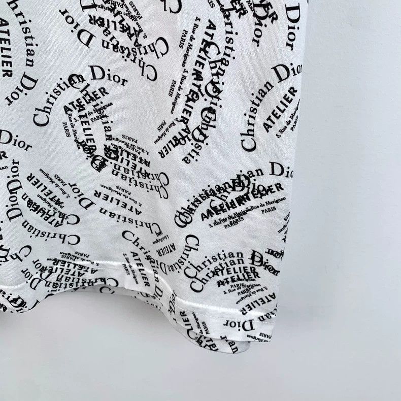 Dior Dior White Logo Print Cotton T-Shirt Size US S / EU 44-46 / 1 - 4 Thumbnail