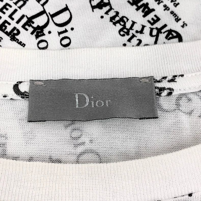 Dior Dior White Logo Print Cotton T-Shirt Size US S / EU 44-46 / 1 - 5 Thumbnail
