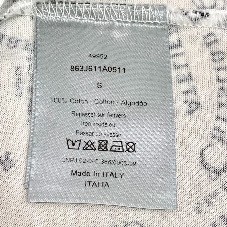 Dior Dior White Logo Print Cotton T-Shirt Size US S / EU 44-46 / 1 - 6 Thumbnail