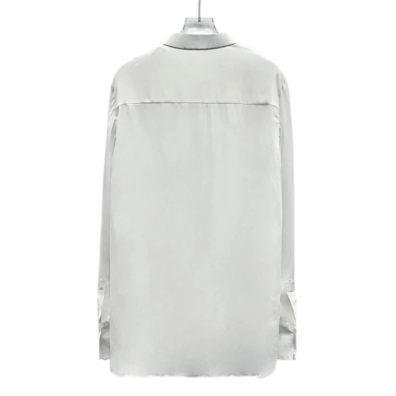 Brunello Cucinelli Brunello Cucinelli Long Sleeve Cotton Shirt Size US L / EU 52-54 / 3 - 2 Thumbnail