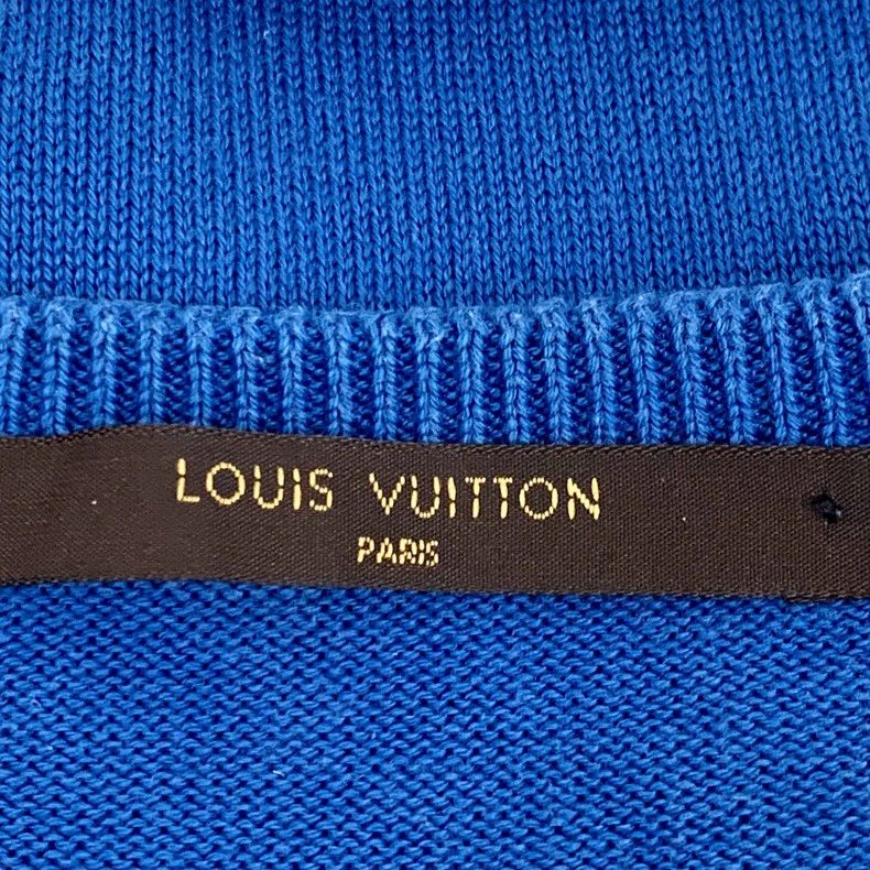Louis Vuitton Louis Vuitton Blue Logo Crew Neck Knit Sweater Size US L / EU 52-54 / 3 - 6 Thumbnail