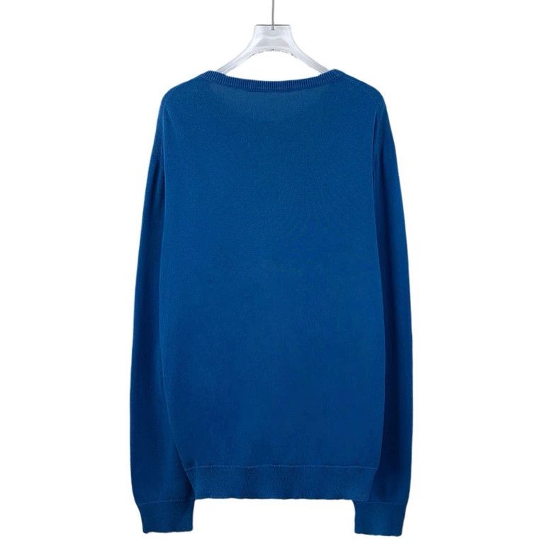 Louis Vuitton Louis Vuitton Blue Logo Crew Neck Knit Sweater Size US L / EU 52-54 / 3 - 2 Thumbnail