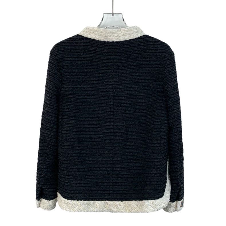 Chanel Chanel Black Tweed Long Sleeve Jacket Size US XXS / EU 40 - 2 Thumbnail