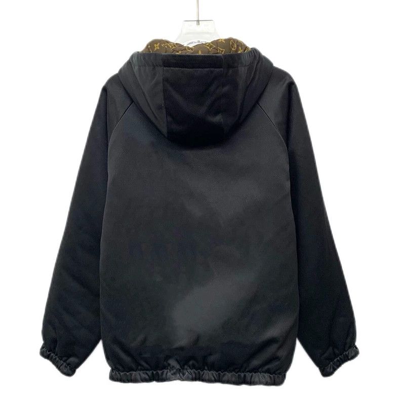 Louis Vuitton Louis Vuitton Black Logo Hooded Long Sleeve Jacket Size US XXS / EU 40 - 2 Thumbnail