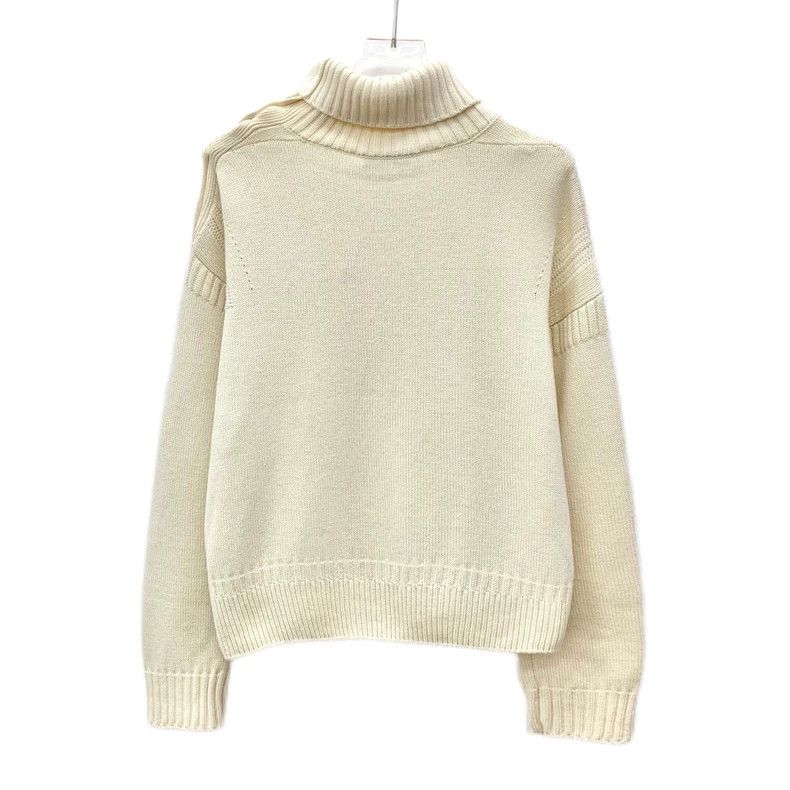 Dior Beige Turtleneck Sweater with Bee Embroidery Size US M / EU 48-50 / 2 - 2 Thumbnail