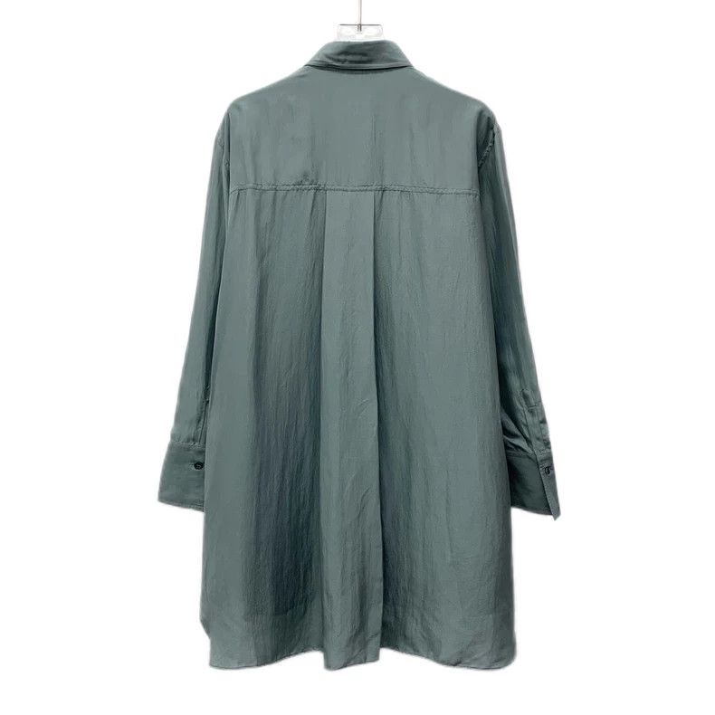 Brunello Cucinelli Brunello Cucinelli Blue Silk Long Sleeve Shirt Size US S / EU 44-46 / 1 - 2 Thumbnail