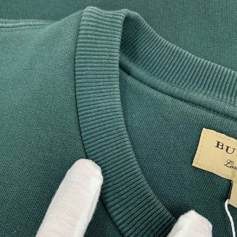 Burberry Burberry Green Logo Embroidered Cotton Sweatshirt Size US L / EU 52-54 / 3 - 9 Thumbnail