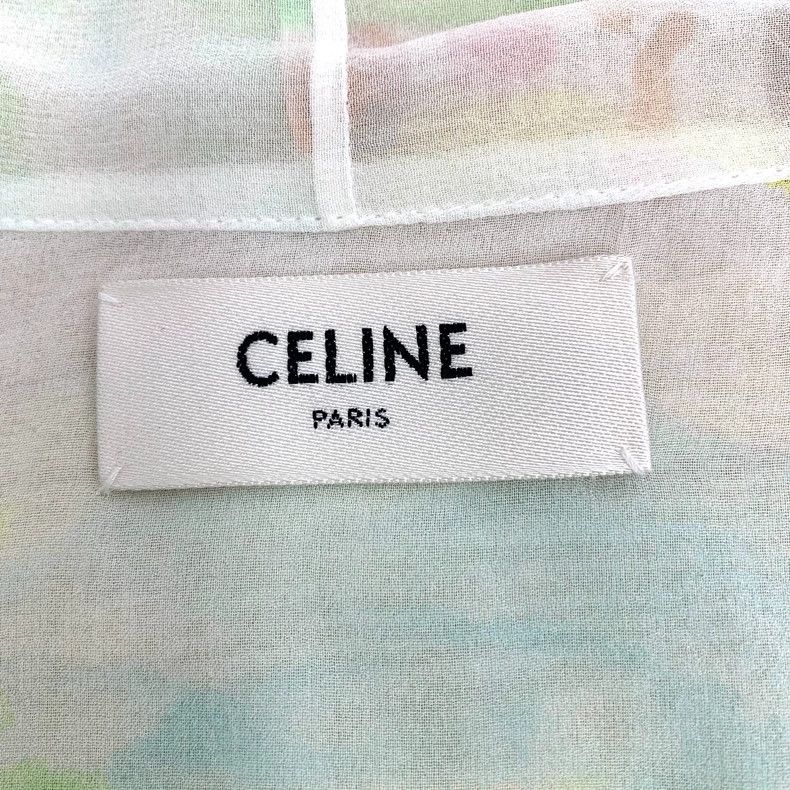 Celine Celine Colorful Silk Long Sleeve Shirt Size US M / EU 48-50 / 2 - 5 Thumbnail