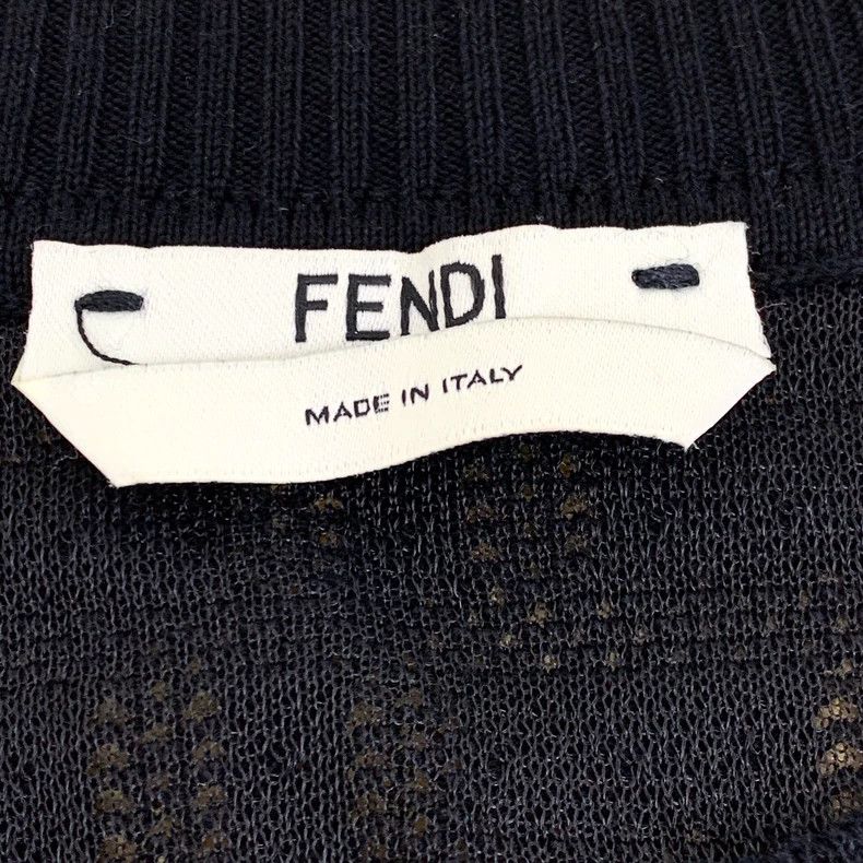 Fendi Fendi Black Logo Embossed Knit Sweater Size US M / EU 48-50 / 2 - 5 Thumbnail