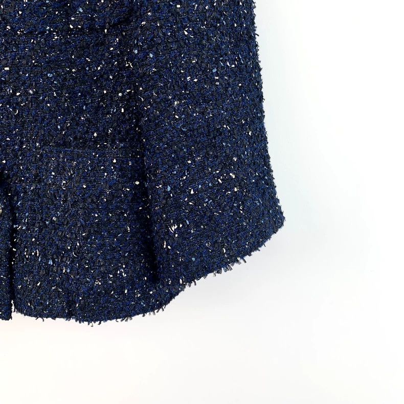 Chanel Chanel Navy Blue Tweed Double-Breasted Jacket Size US XS / EU 42 / 0 - 4 Thumbnail