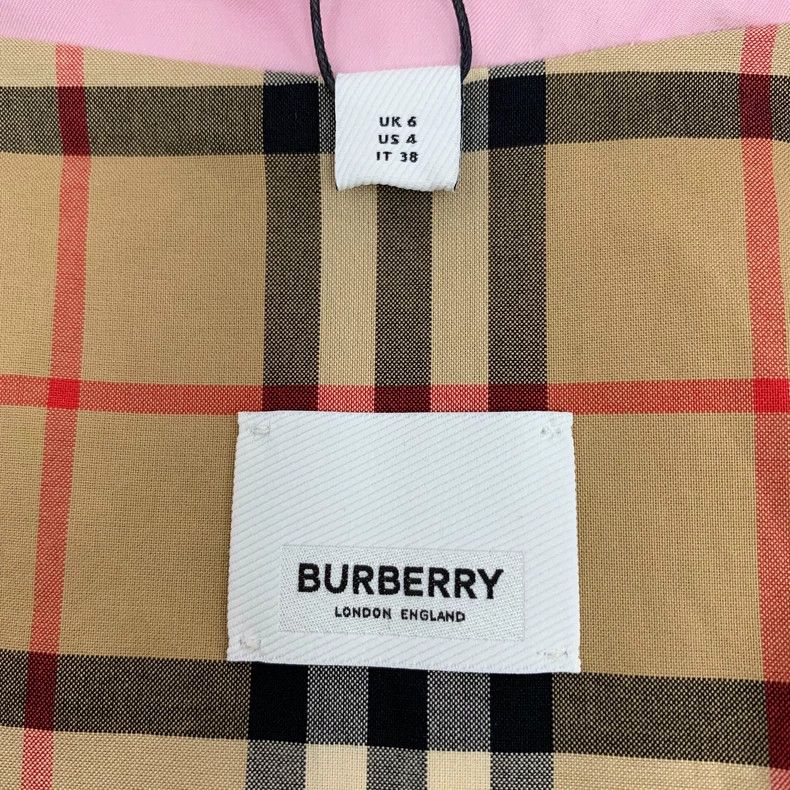 Burberry Burberry Pink Cotton Long Sleeve Coat Size US S / EU 44-46 / 1 - 6 Thumbnail
