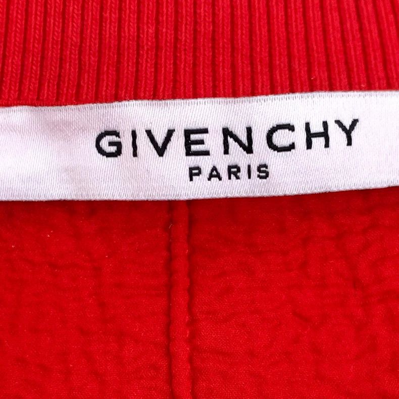Givenchy Givenchy Red Logo Print Distressed Long Sleeve Sweatshirt Size US XXL / EU 58 / 5 - 6 Thumbnail