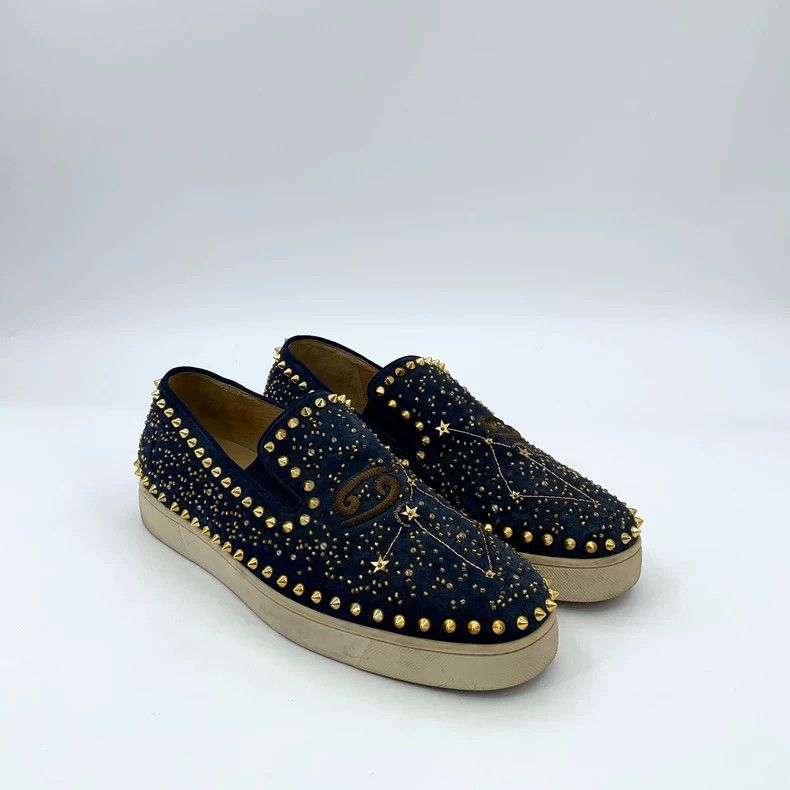 Christian Louboutin Christian Louboutin Blue Star Studded Slip-Ons Size US 10 / EU 43 - 2 Thumbnail