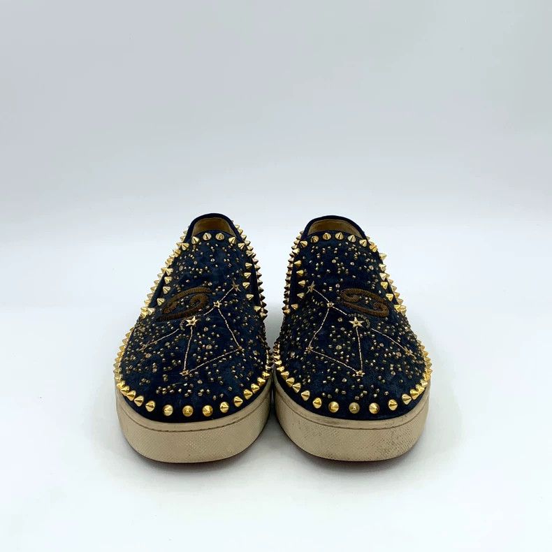 Christian Louboutin Christian Louboutin Blue Star Studded Slip-Ons Size US 10 / EU 43 - 3 Thumbnail