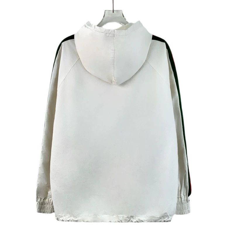 Gucci Gucci White Striped Pullover Hoodie Sweatshirt Size US L / EU 52-54 / 3 - 2 Thumbnail