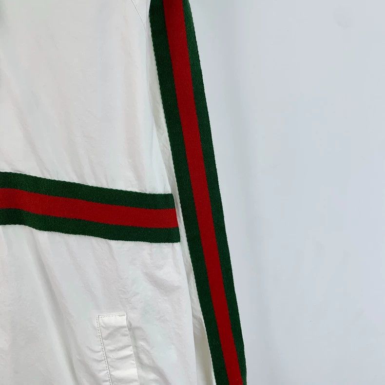 Gucci Gucci White Striped Pullover Hoodie Sweatshirt Size US L / EU 52-54 / 3 - 5 Thumbnail