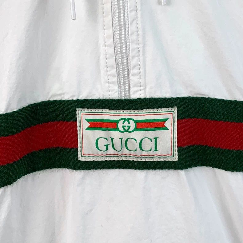 Gucci Gucci White Striped Pullover Hoodie Sweatshirt Size US L / EU 52-54 / 3 - 4 Thumbnail