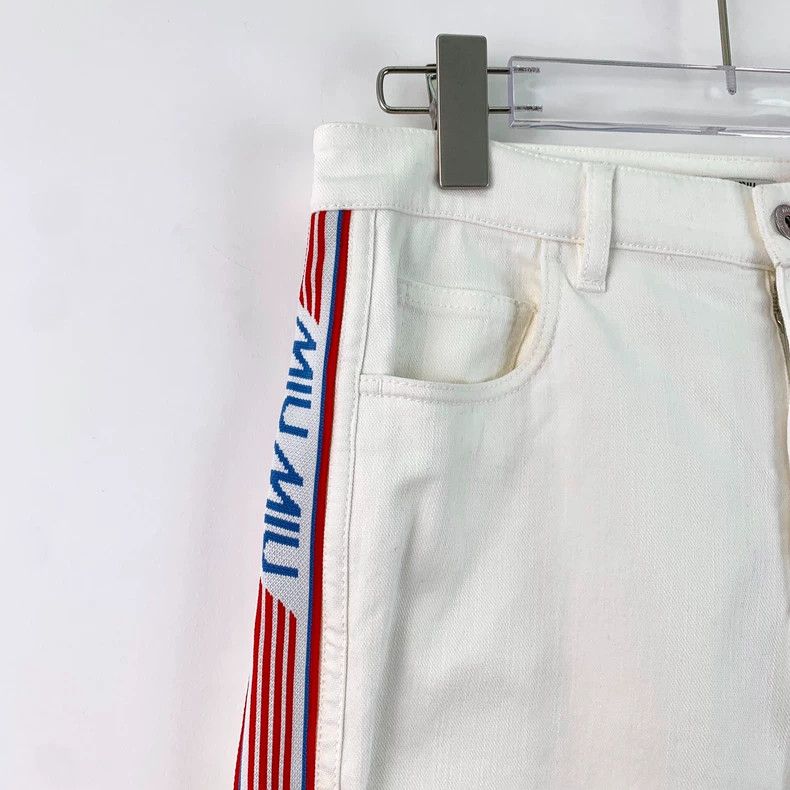Miu Miu MiuMiu White Side Stripe Casual Pants Size US 38 / EU 54 - 3 Thumbnail