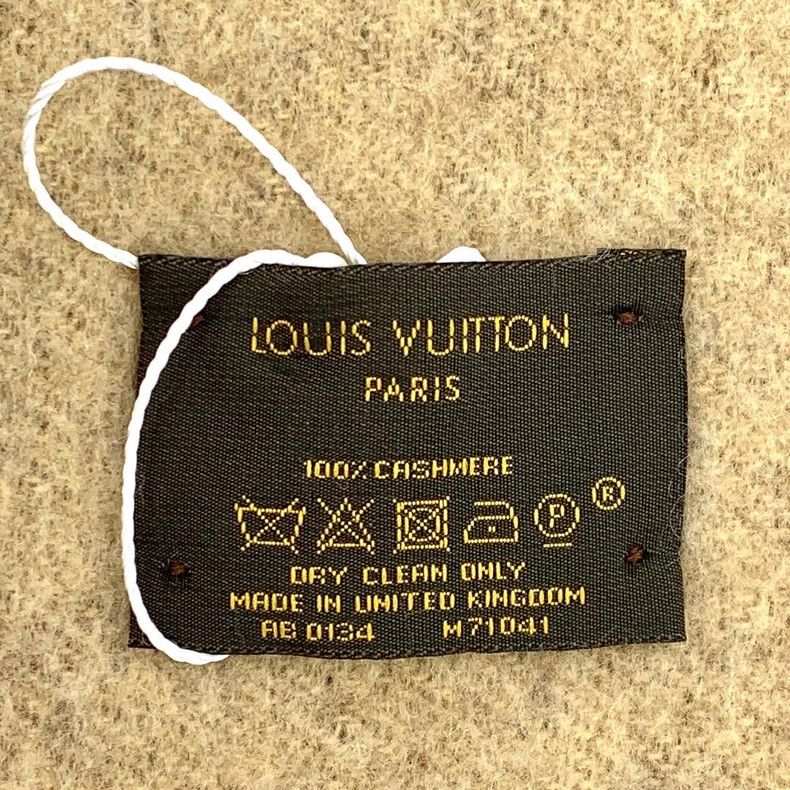 Louis Vuitton Louis Vuitton Brown Logo Cashmere Scarf Size ONE SIZE - 8 Thumbnail