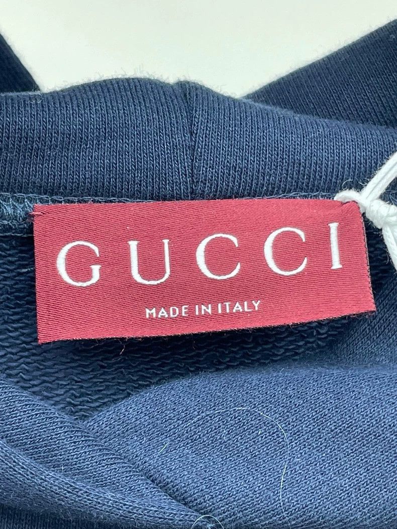 Gucci Gucci Hooded Sweatshirt in Navy Blue Size US XS / EU 42 / 0 - 4 Thumbnail