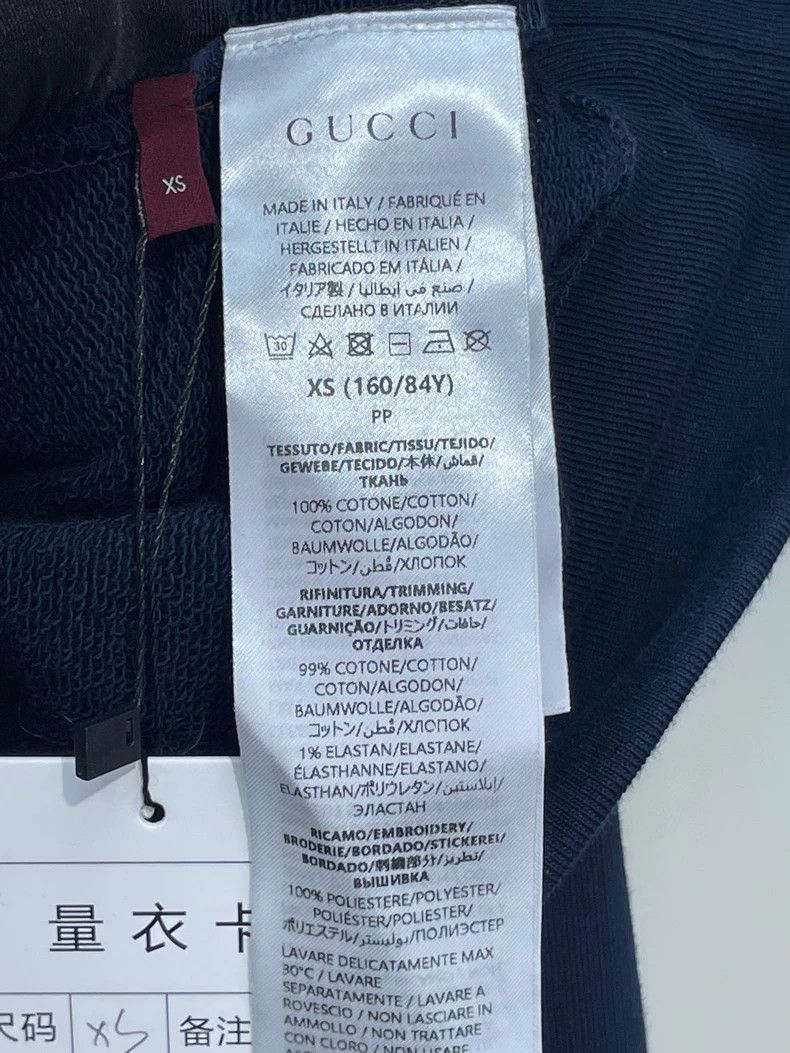 Gucci Gucci Navy Hooded Sweatshirt XS Size Size US XS / EU 42 / 0 - 4 Thumbnail