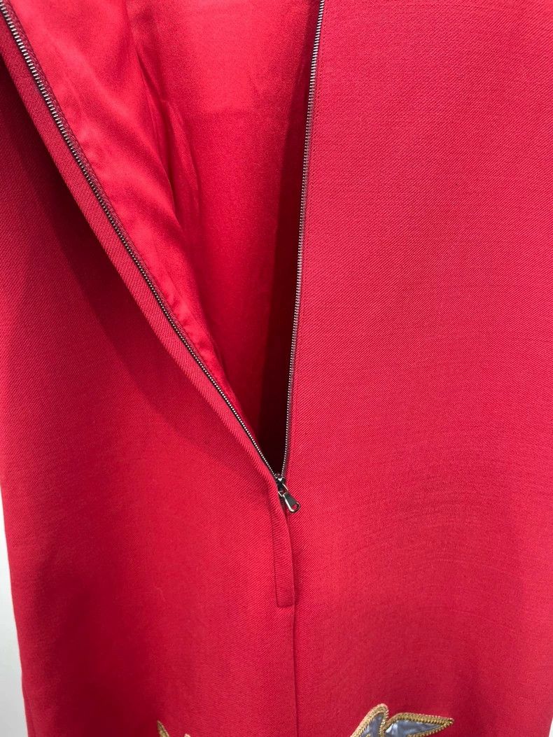 Dolce & Gabbana Dolce&Gabbana Embroidered Red Dress Size US 38 / EU 54 - 3 Thumbnail