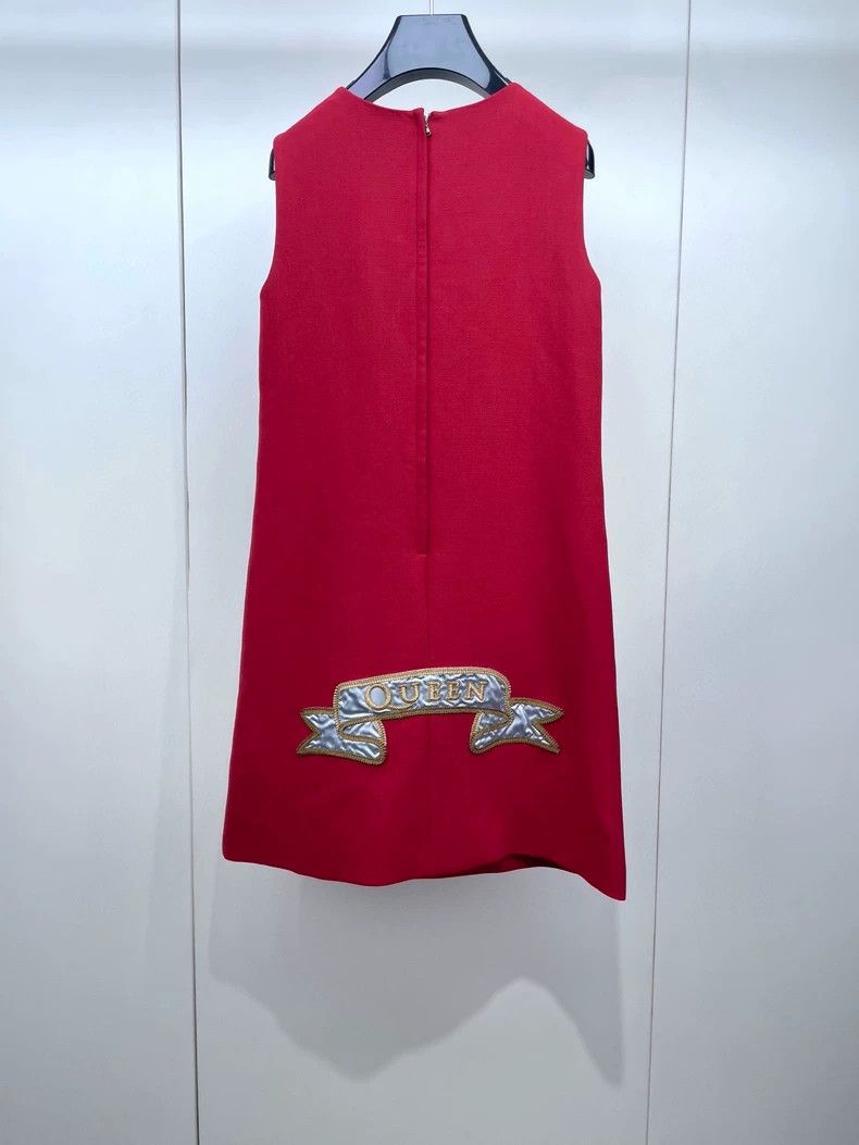 Dolce & Gabbana Dolce&Gabbana Embroidered Red Dress Size US 38 / EU 54 - 2 Thumbnail