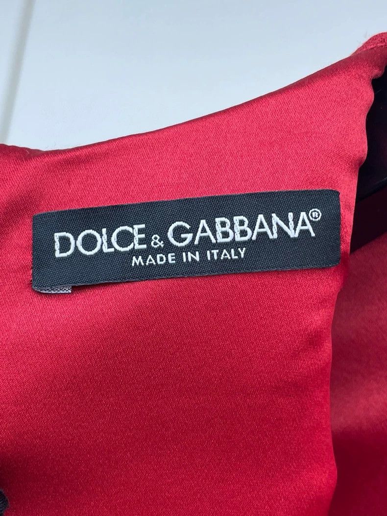 Dolce & Gabbana Dolce&Gabbana Embroidered Red Dress Size US 38 / EU 54 - 6 Thumbnail