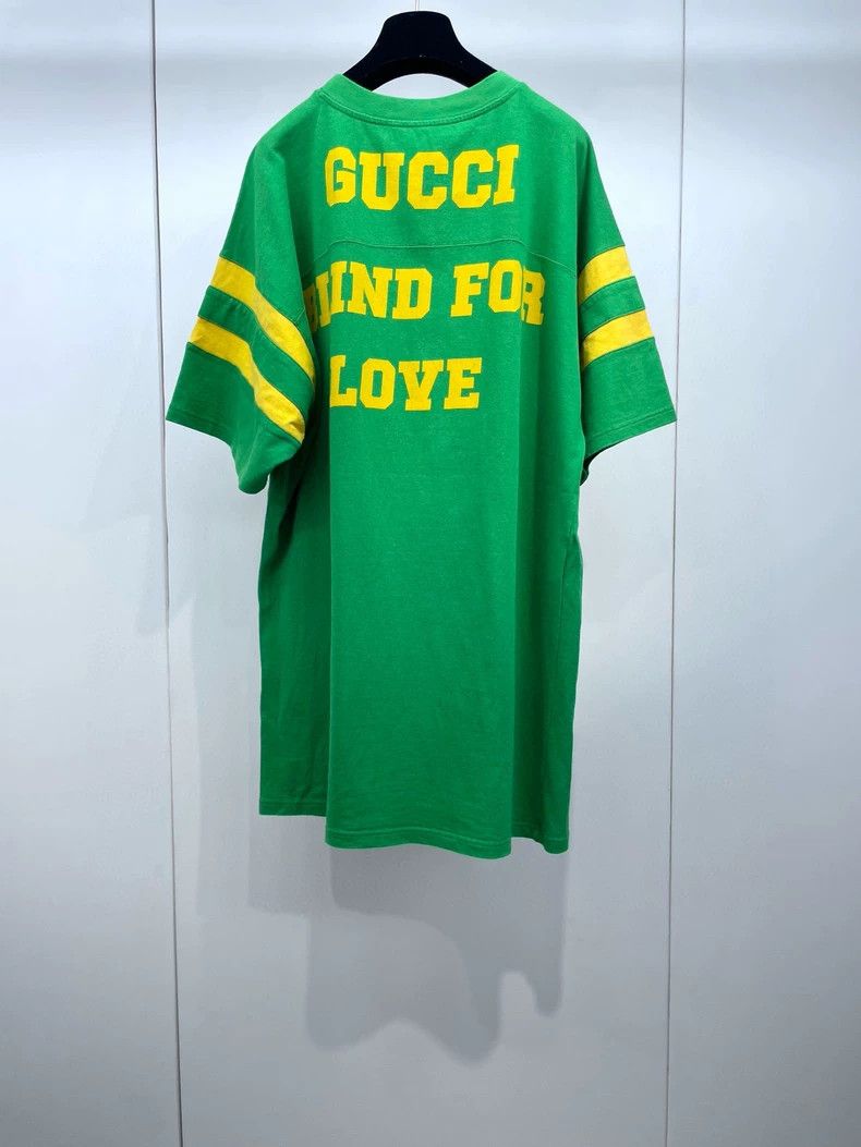 Gucci Gucci Green Letter Printed Loose T-Shirt Size US M / EU 48-50 / 2 - 2 Thumbnail