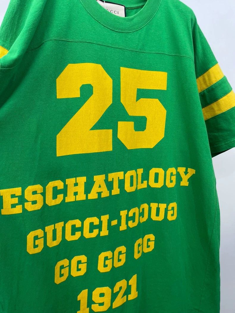 Gucci Gucci Green Letter Printed Loose T-Shirt Size US M / EU 48-50 / 2 - 4 Thumbnail