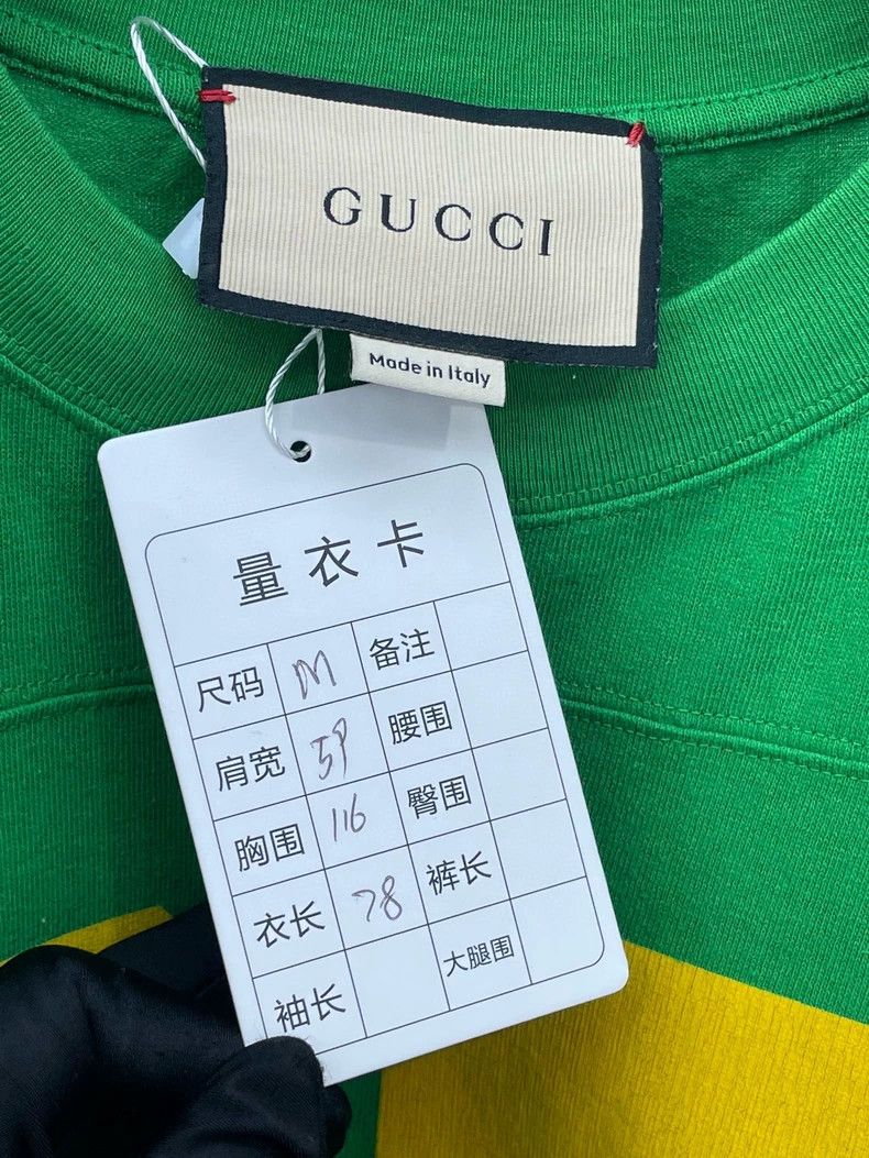 Gucci Gucci Green Letter Printed Loose T-Shirt Size US M / EU 48-50 / 2 - 5 Thumbnail