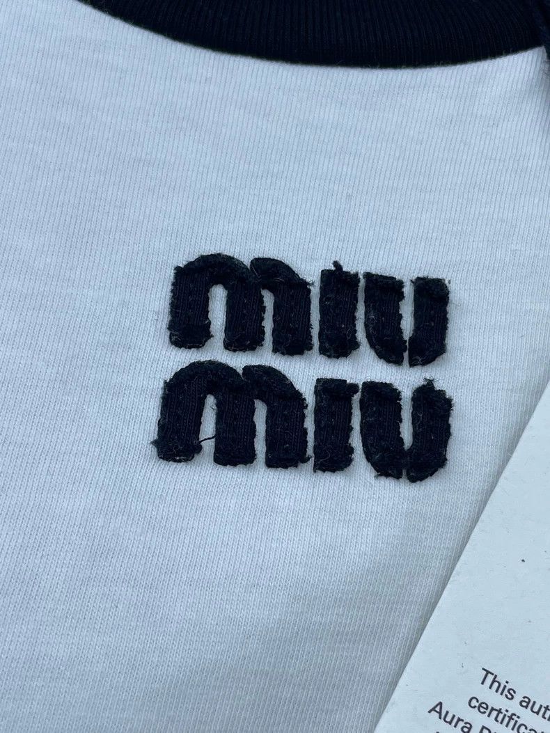 Prada Miu Miu Black and White Color Block T-shirt Size US XS / EU 42 / 0 - 3 Thumbnail