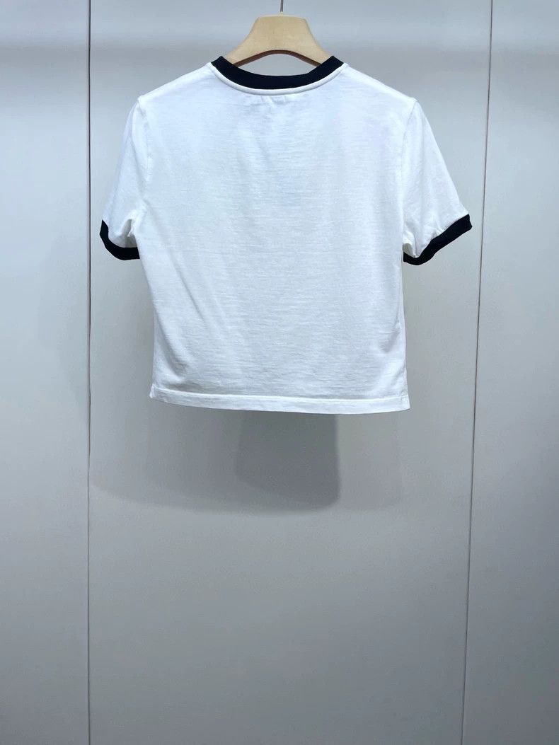 Prada Miu Miu Black and White Color Block T-shirt Size US XS / EU 42 / 0 - 2 Thumbnail