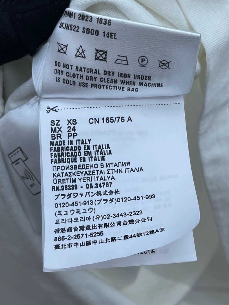 Miu Miu Black and White Color Block T-shirt