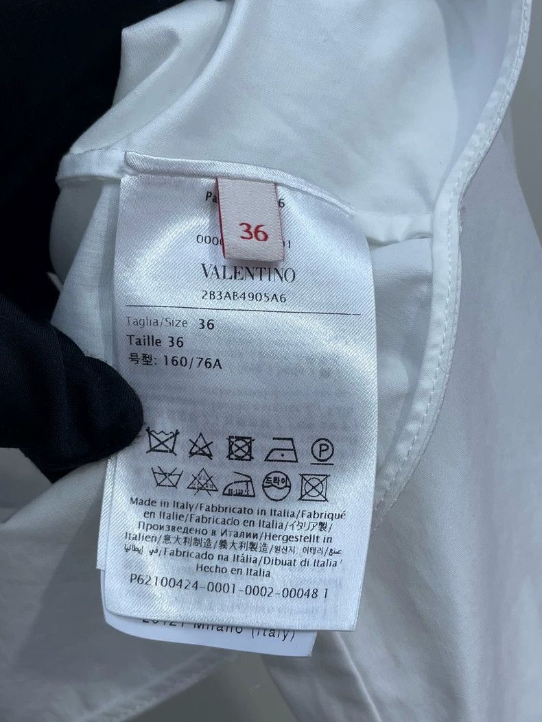 Valentino Valentino White Cropped Shirt with Bow Size US S / EU 44-46 / 1 - 8 Thumbnail