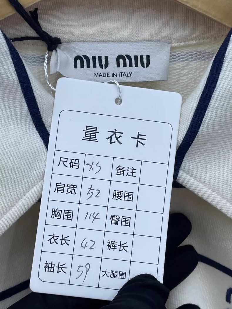 Prada Miumiu Cropped Striped Logo Casual Hoodie Size US XS / EU 42 / 0 - 6 Thumbnail