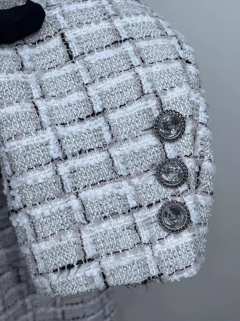 Chanel Chanel Classic Plaid Woven Blazer Jacket Size US L / EU 52-54 / 3 - 3 Thumbnail