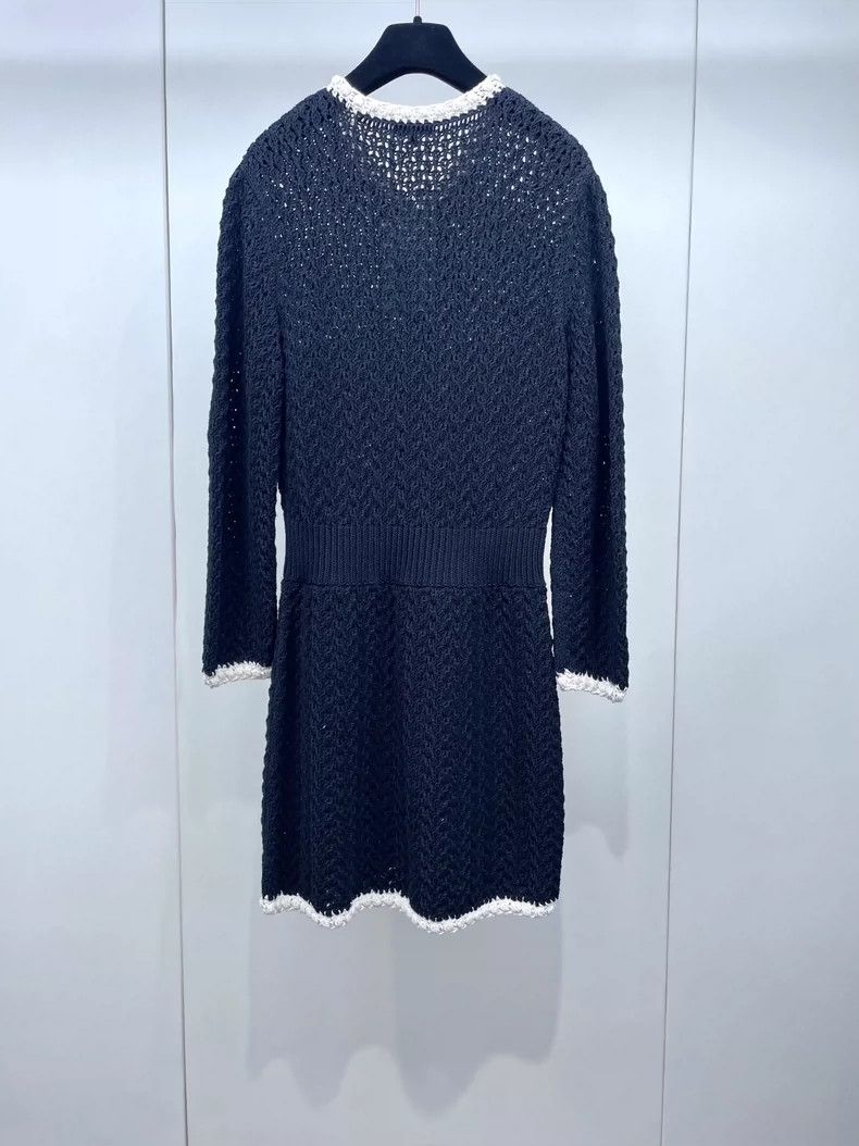 Chanel Chanel Black and White Cardigan Dress Size US M / EU 48-50 / 2 - 2 Thumbnail