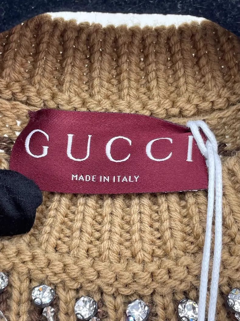 Gucci Gucci New Crystal Knit Wool Sweater Size US XXS / EU 40 - 4 Thumbnail