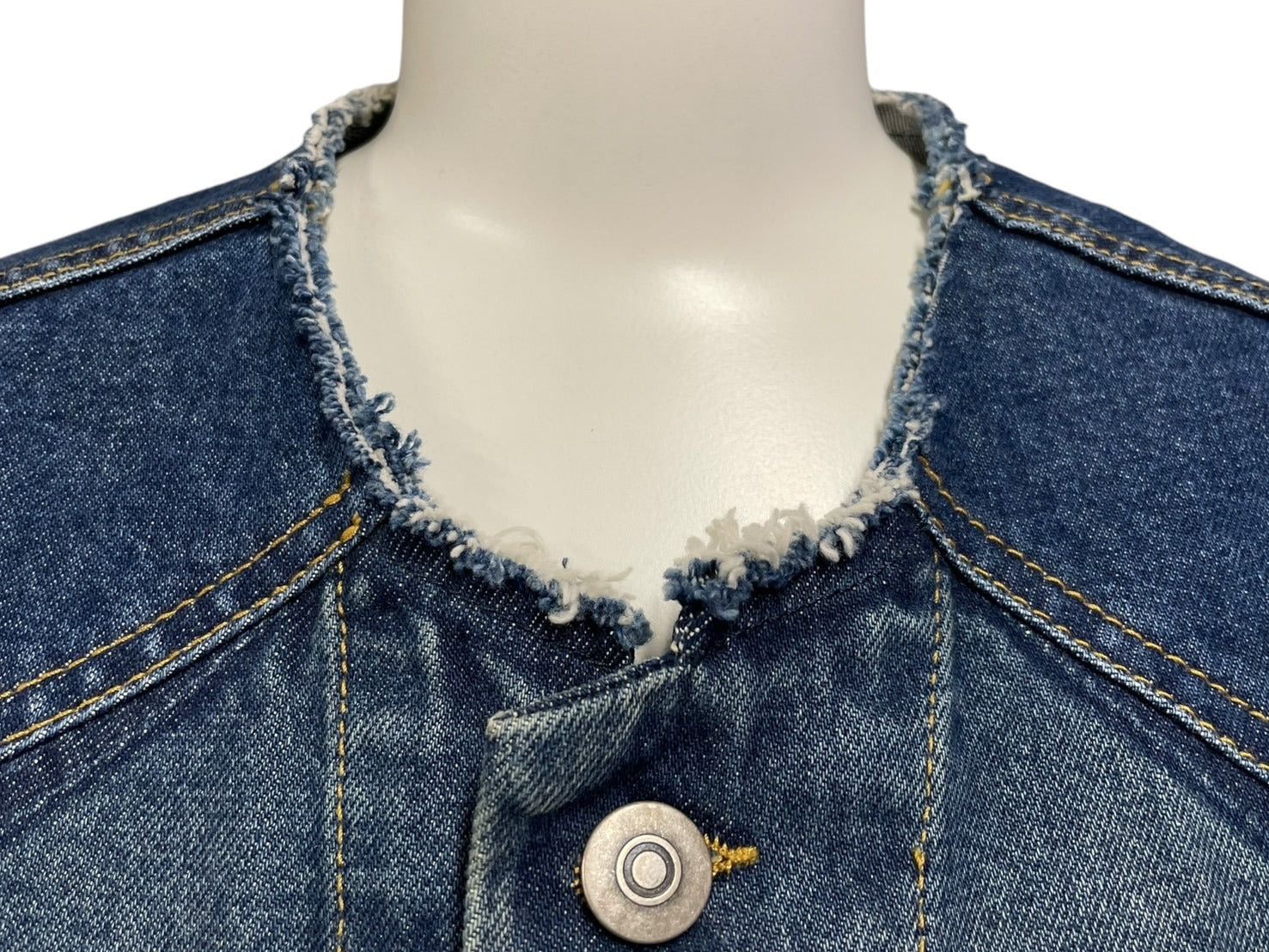 Maison Margiela maison margiela no-collar denim jacket size 46  