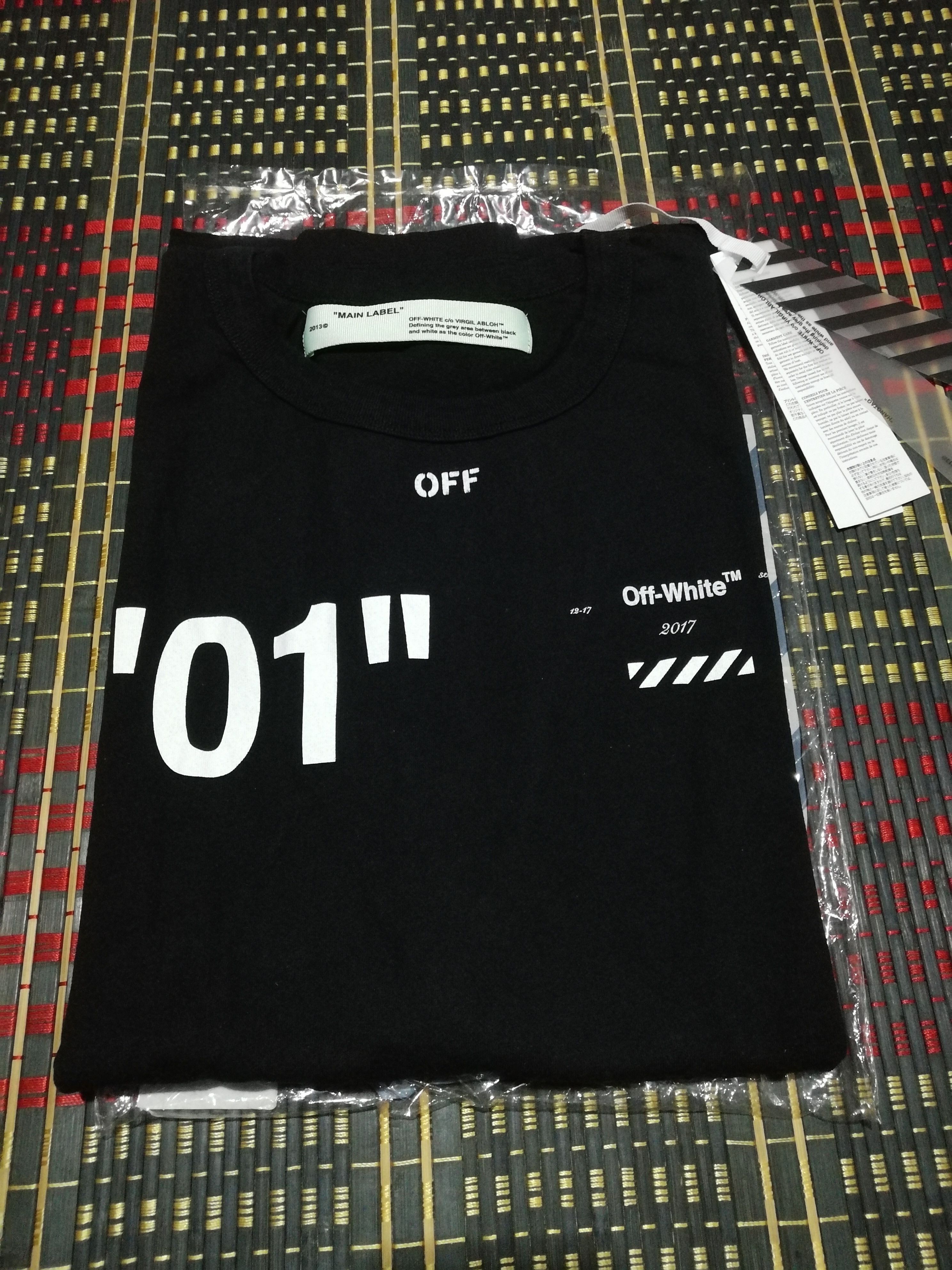 Off white 01 outlet diagonal tee