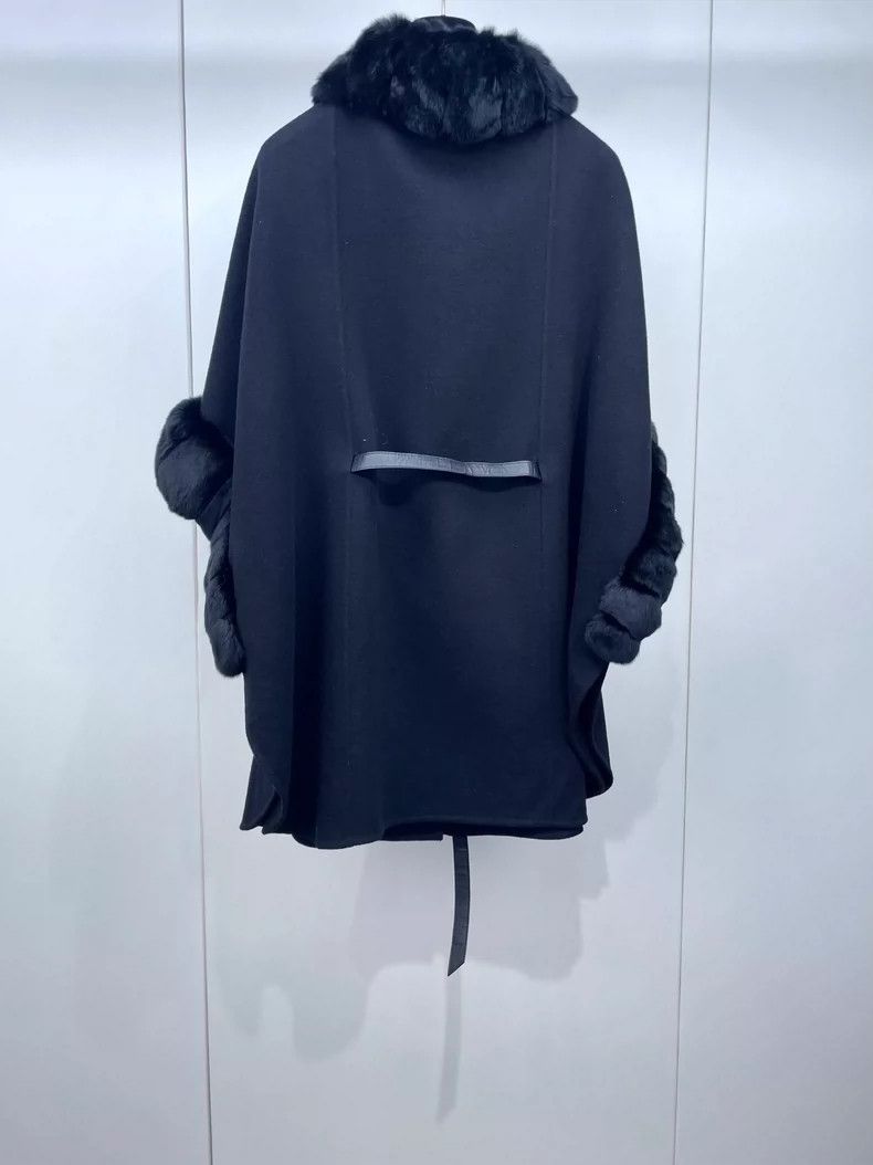 Loro Piana Loro Piana Black Cashmere Cape Coat Size US L / EU 52-54 / 3 - 2 Thumbnail