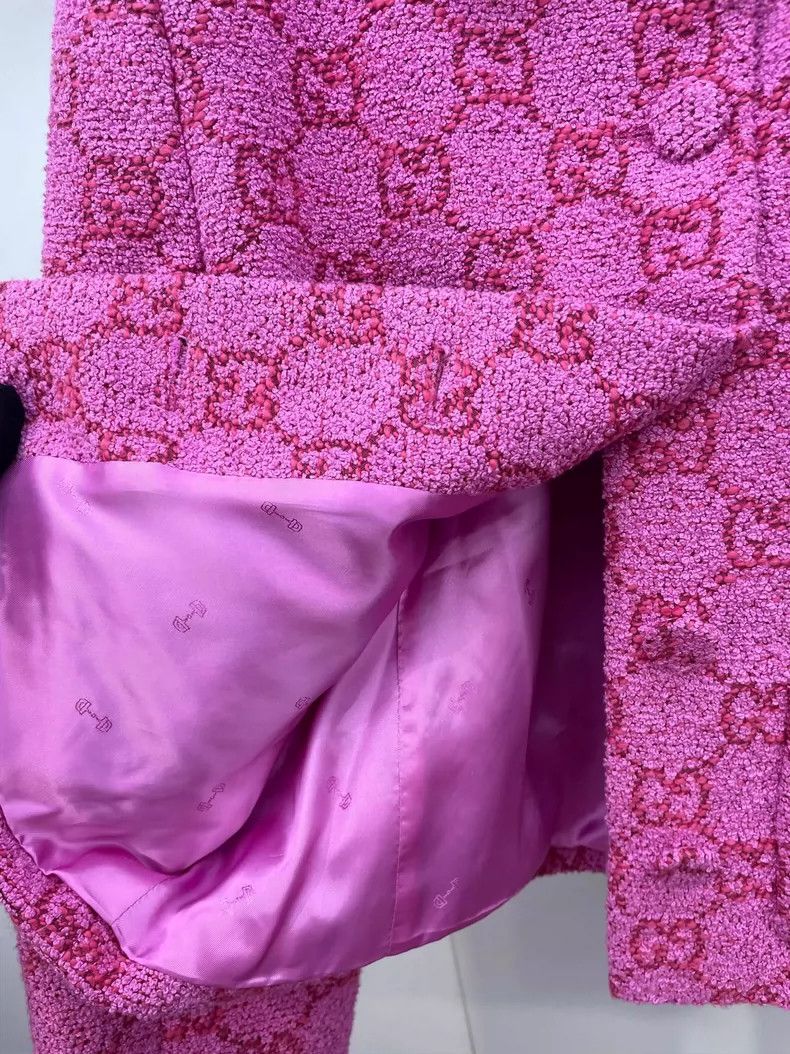 Gucci Gucci Pink Floral Print Coat Size US L / EU 52-54 / 3 - 6 Thumbnail