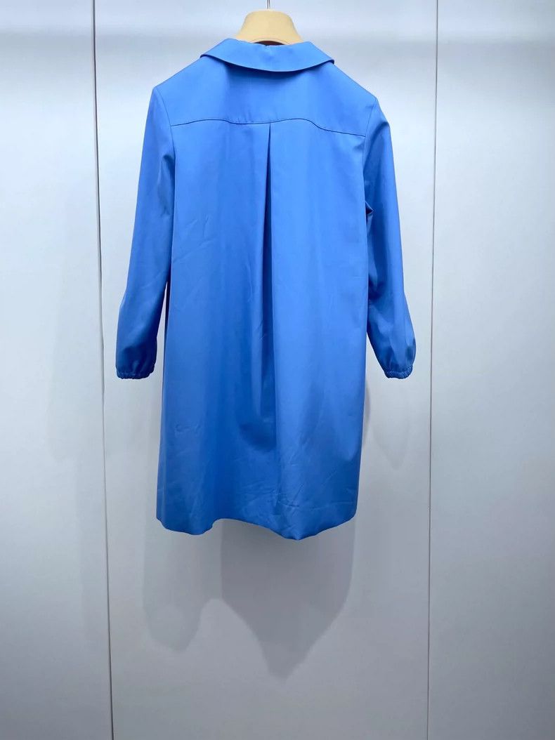 Prada Miu Miu Doll Collar Dress with Embroidery Size US 36 / EU 52 - 2 Thumbnail