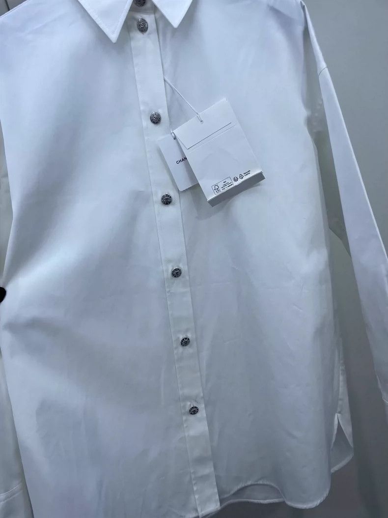 Chanel Chanel Long Sleeve White Shirt New Arrivals Size US S / EU 44-46 / 1 - 4 Thumbnail